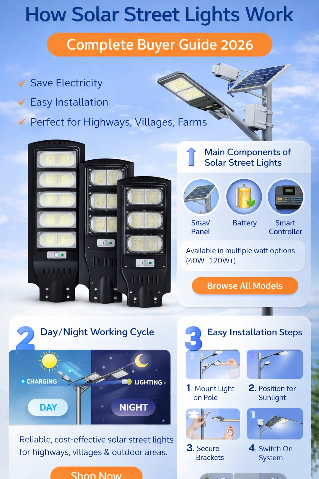 How Solar Street Lights Work (Complete Buyer Guide 2026)