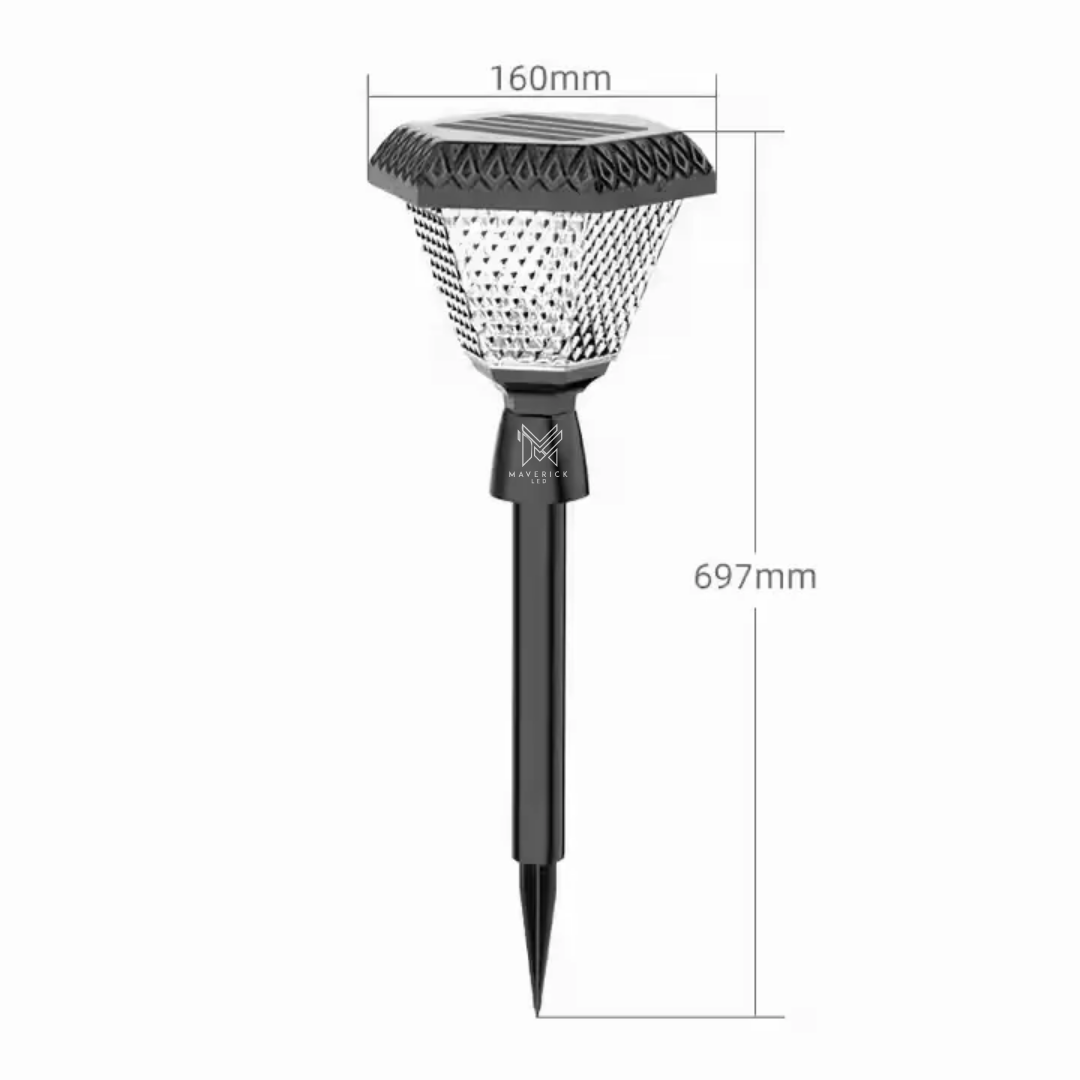 Solar Gate Light Spike Mount | 1000LM, IP65, PIR & Remote
