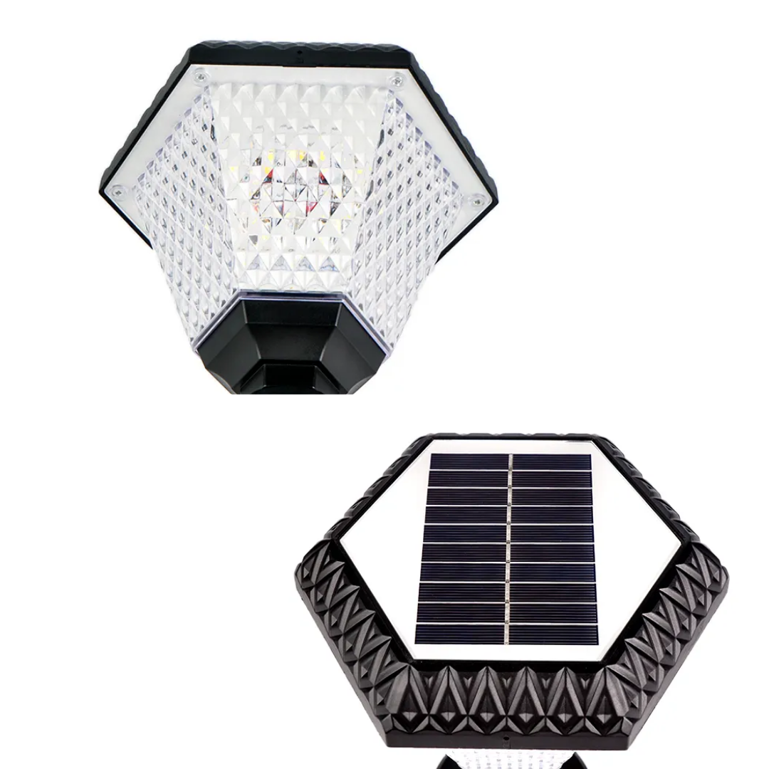 Solar Gate Light Pole Mount | 1000LM, IP65, PIR & Flat Base
