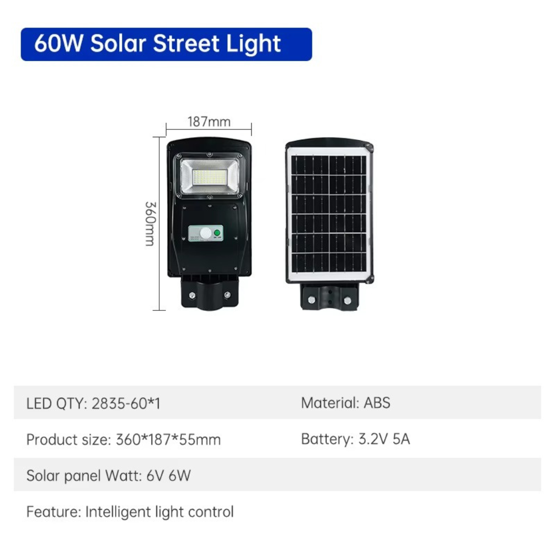 A Series 40W Solar Street Light Motion Sensor IP65 Waterproof LED