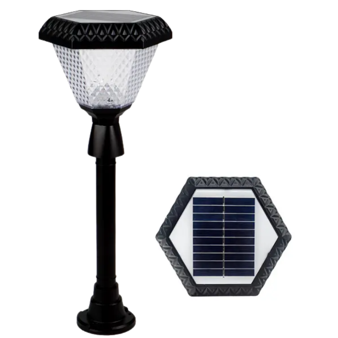 Solar Gate Light Pole Mount | 1000LM, IP65, PIR & Flat Base