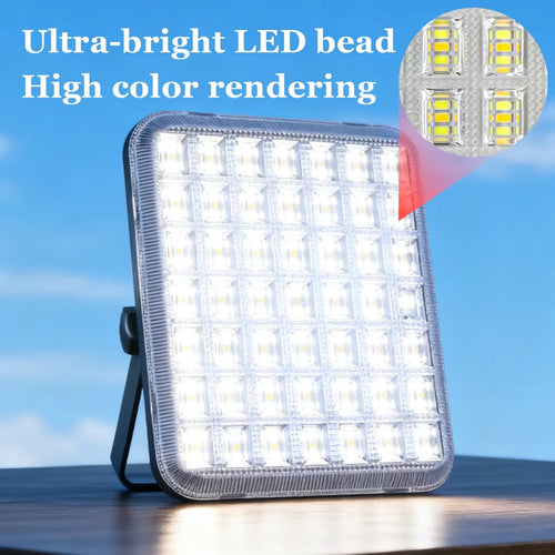 100W Solar Portable Floodlights with Removable
Power Bank