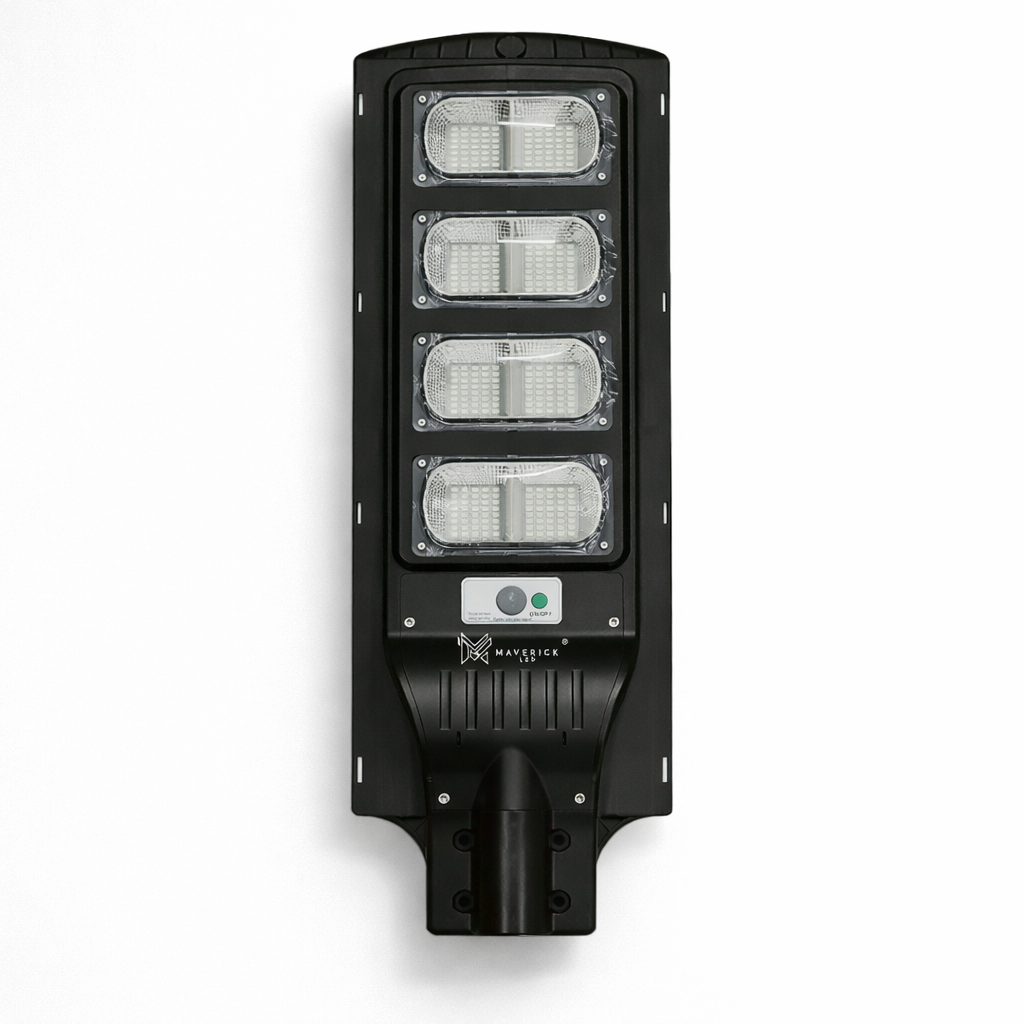 160W Solar Street Light with Motion Sensor – Dusk to Dawn Outdoor LED