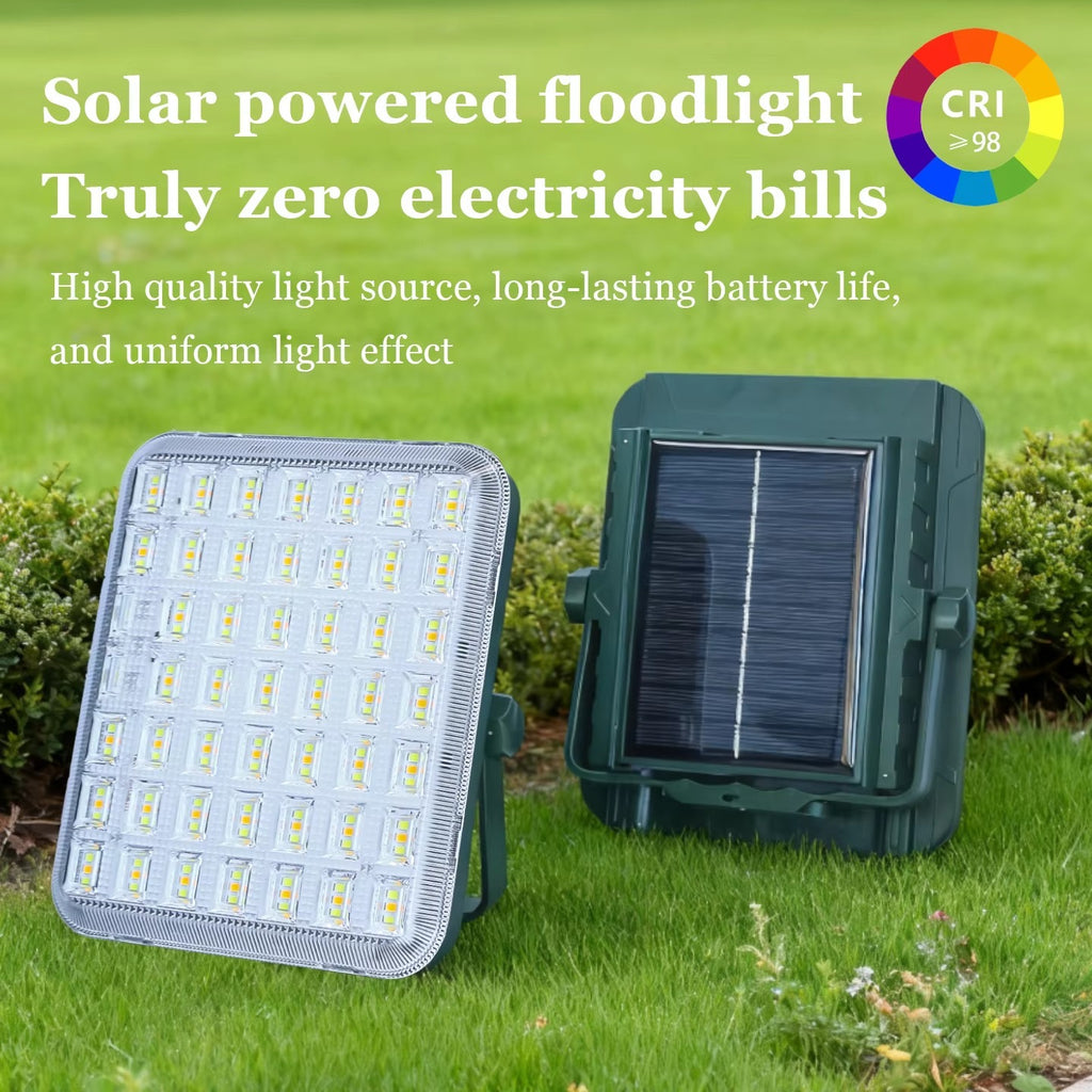 100W Solar Portable Floodlights with Removable
Power Bank